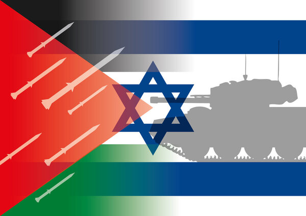 Israel palestine flags