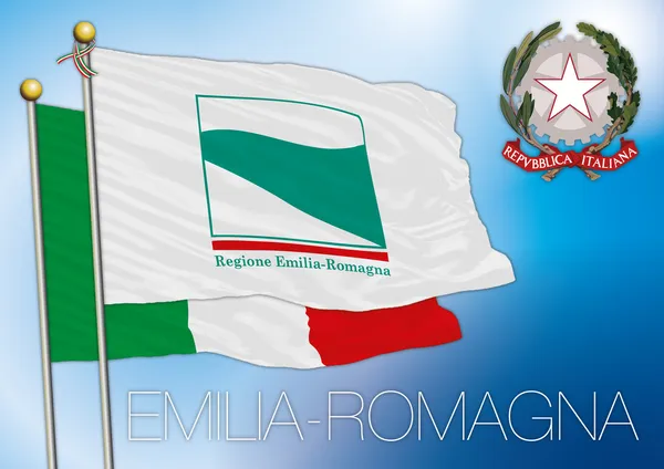 Bandiera regionale Emilia romagna — Vettoriale Stock