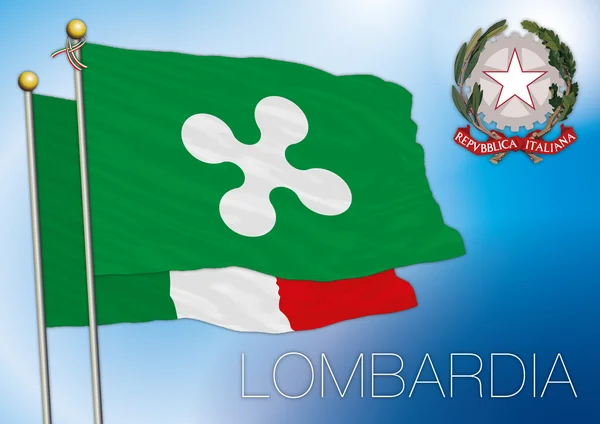 Bandera regional de Lombardía — Archivo Imágenes Vectoriales