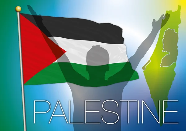 Bandiera Palestina — Vettoriale Stock