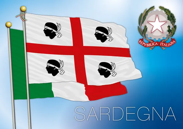 Περιφερειακή σημαία της Σαρδηνίας — Διανυσματικό Αρχείο