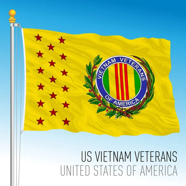 Bandeira Dos Veteranos Vietnã Dos Eua Estados Unidos América Ilustração —  Vetores de Stock