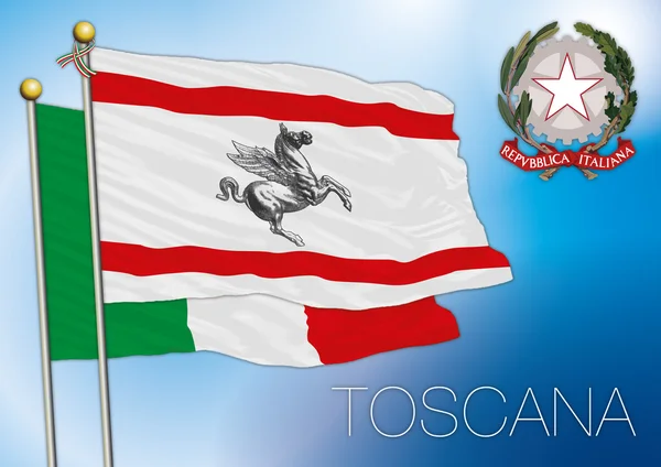 Toscane regionale vlag, Italië — Stockvector