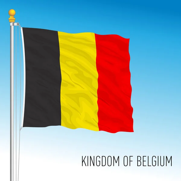 Die Offizielle Flagge Des Königreichs Belgien Europäische Union Vektorillustration — Stockvektor