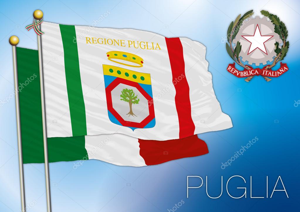 Puglia regional flag, italy