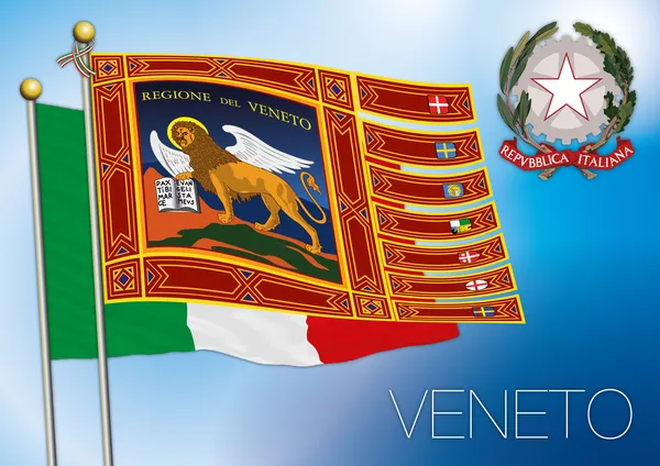 Veneto regionale vlag, Italië — Stockvector