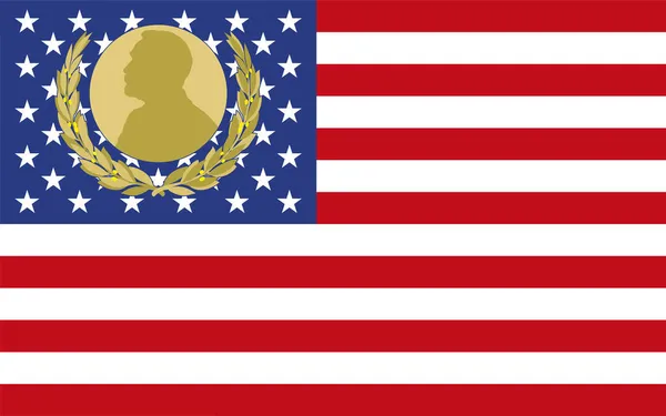 标有诺贝尔奖标志的美国国旗 矢量图解 — 图库矢量图片