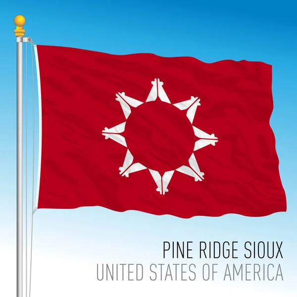 Drapeau Nation Sioux Pine Ridge États Unis Illustration Vectorielle — Image vectorielle
