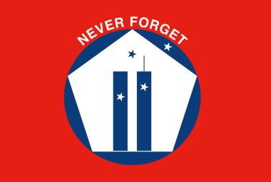 WTC, New York, ABD, vektör illüstrasyonunu asla unutma.