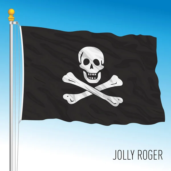 Bandeira Jolly Roger Pirate Ilustração Vetorial —  Vetores de Stock