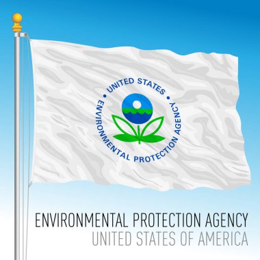 Environmental Protection Agency flag, United States of America, vector illustration clipart