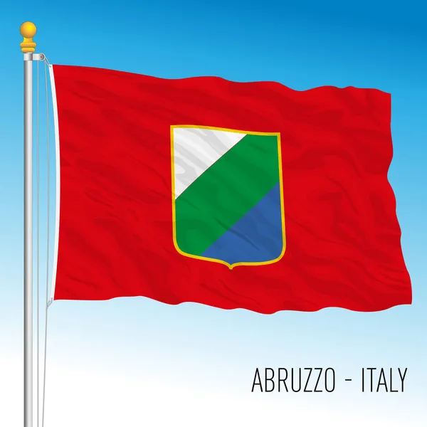 Abruzzo Regional Flag Italian Republic Vector Illustration — Stock Vector