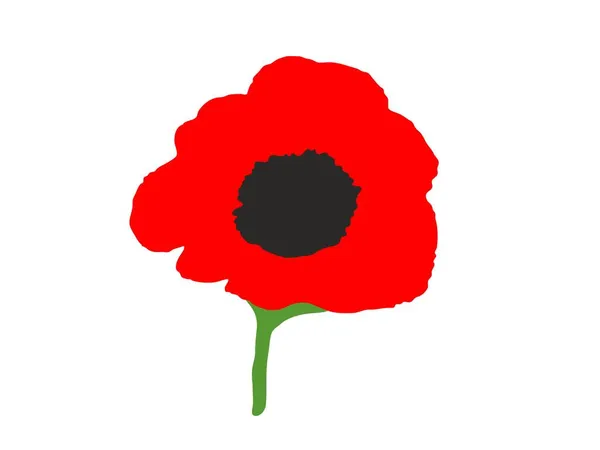 Drapeau Jour Souvenir Britannique Avec Symbole Coquelicot Royaume Uni Illustration — Image vectorielle