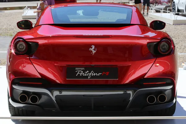 Modena Ιταλία Ιούλιος 2021 Ferrari Portofino Σπορ Αυτοκίνητο Λεπτομέρεια Motor — Φωτογραφία Αρχείου