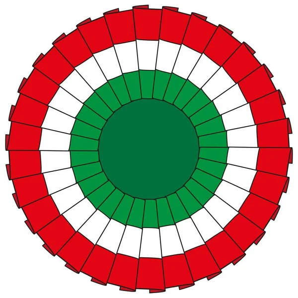 Włoski Tricolor Cockade Wektor Ilustracji — Wektor stockowy