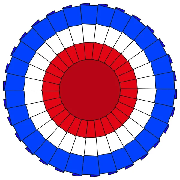 Cocade Tricolore Britannique Royaume Uni Illustration Vectorielle — Image vectorielle