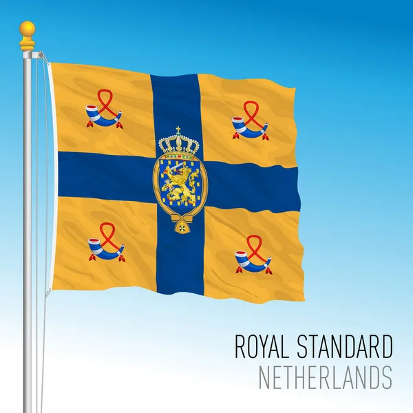 Bandera Estándar Holandesa Real Países Bajos Europa Ilustración Vectorial — Vector de stock