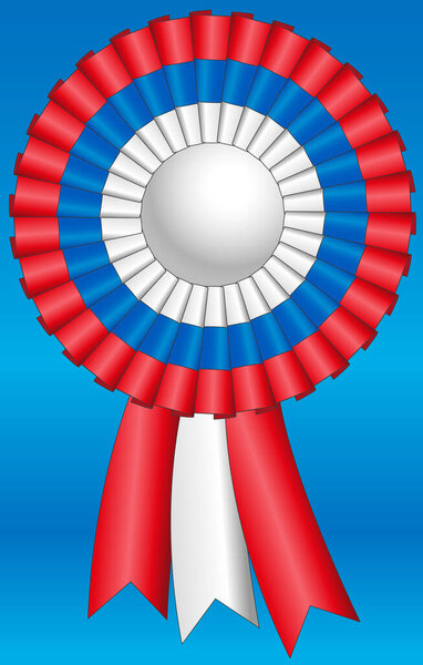 US american tricolor cockade, United States of America, vector illustration