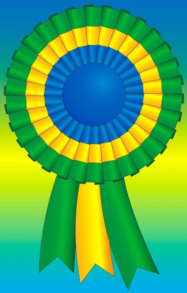 Cockade Brésilienne Tricolore Brésil Illustration Vectorielle — Image vectorielle