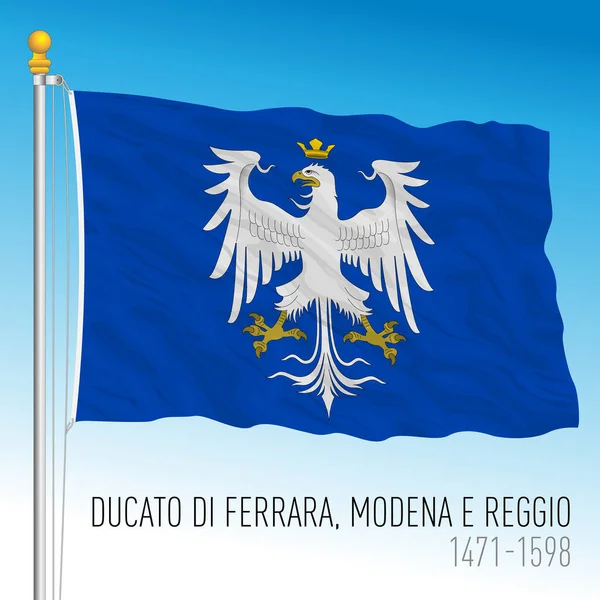 Ferrara Modena Reggio Történelmi Zászló Hercegsége 1471 1598 Olaszország Vektorillusztráció — Stock Vector