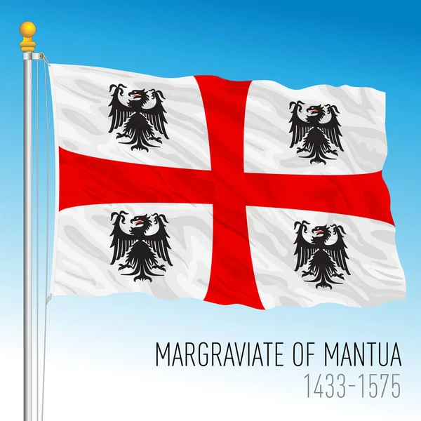 Mangraviate Mântua Bandeira Histórica Itália Antigo País Pré Unitário 1433 — Vetor de Stock