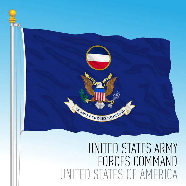 United States Army Forces Command Flag Usa Vektorillustration — Stock vektor
