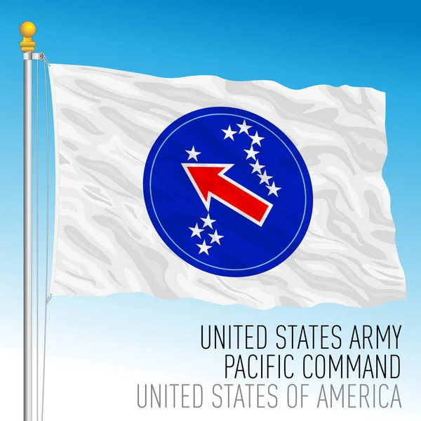 Army Pacific Command Flag Usa Vector Illustration — 스톡 벡터