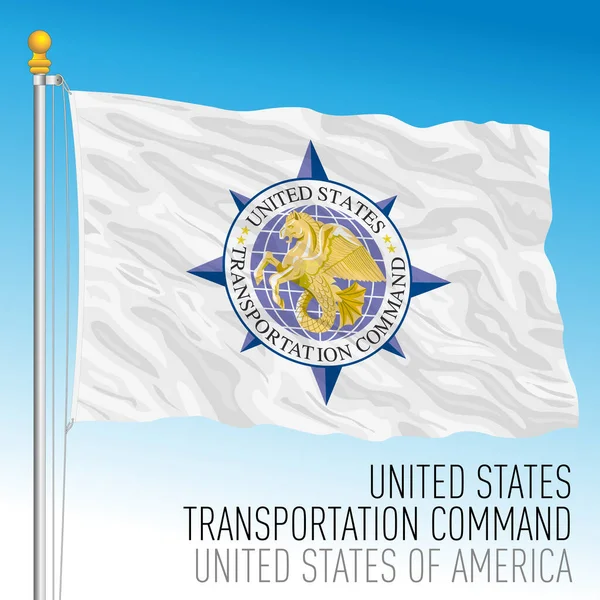 Förenta Staternas Transportkommandoflagga Usa Vektorillustration — Stock vektor
