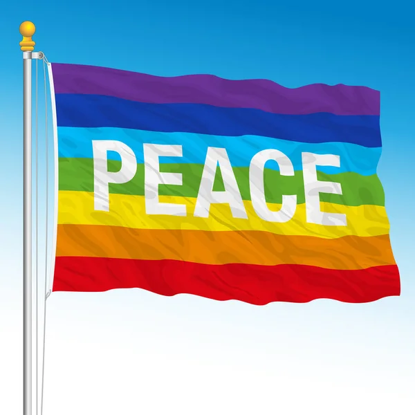平和運動旗 国際シンボル ベクトルイラスト — ストックベクタ