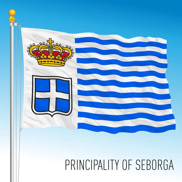 Principality Seborga Flag Italy Vector Illustration — Stock Vector