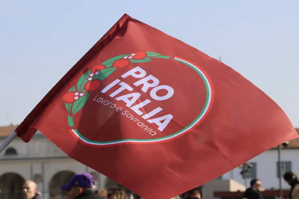 Ιταλία Έτος 2022 Σημαία Pro Italia Πολιτικό Κόμμα Δημόσια Πολιτική — Φωτογραφία Αρχείου