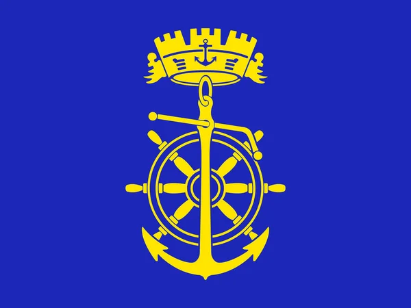 Bandera Academia Naval Militar Livorno Marina Italiana Ilustración Vectorial — Vector de stock