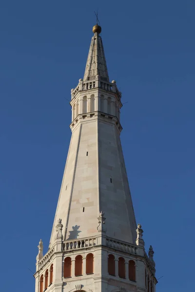 Věž Ghirlandina Garland Modena Emilia Romagna Itálie Románská Architektura — Stock fotografie