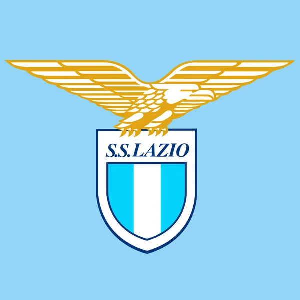 Řím Itálie Duben 2022 Logo Fotbalového Klubu Lazio Světle Modrou — Stockový vektor