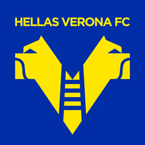 Verona Itálie Duben 2022 Hellas Verona Logo Fotbalového Klubu Žlutou — Stockový vektor