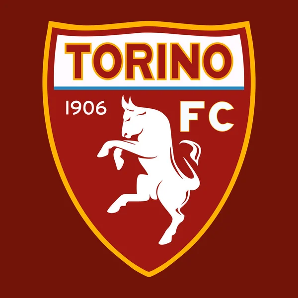 Turín Itálie Duben 2022 Torino Logo Fotbalového Klubu Červenou Vlajkou — Stockový vektor