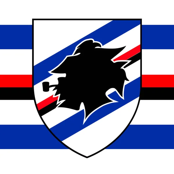 Génova Italia Abril 2022 Sampdoria Logo Marca Football Club Con — Archivo Imágenes Vectoriales