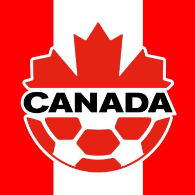 Kanada futbol federasyonu logosu ulusal bayrak, FIFA Dünya Kupası 2022, illüstrasyon
