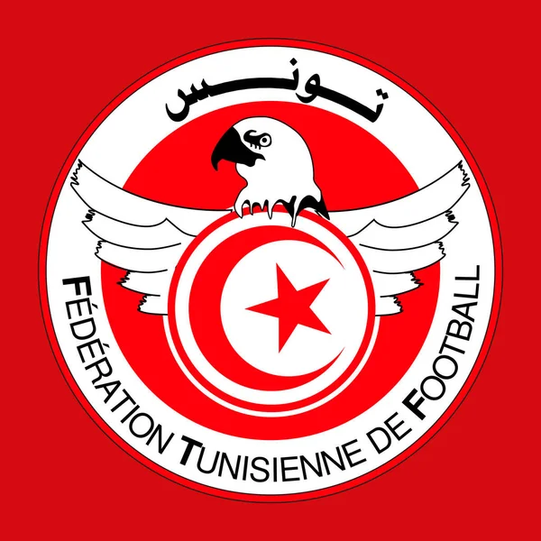 Tunisie Football Federation Logo National Flag Fifa World Cup 2022 — Stock Vector