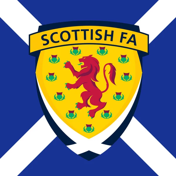 Scotland Football Federation Logo National Flag Fifa World Cup 2022 — Vector de stock