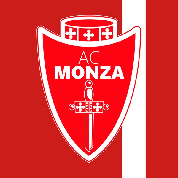 Monza Italy April 2022 Monza Football Club Brand Logo Red — Stock Vector