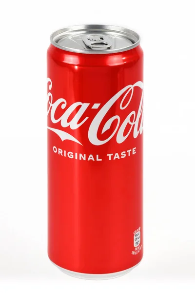 Year 2022 Usa Aluminum Can Coca Cola White Background — Stock Photo, Image