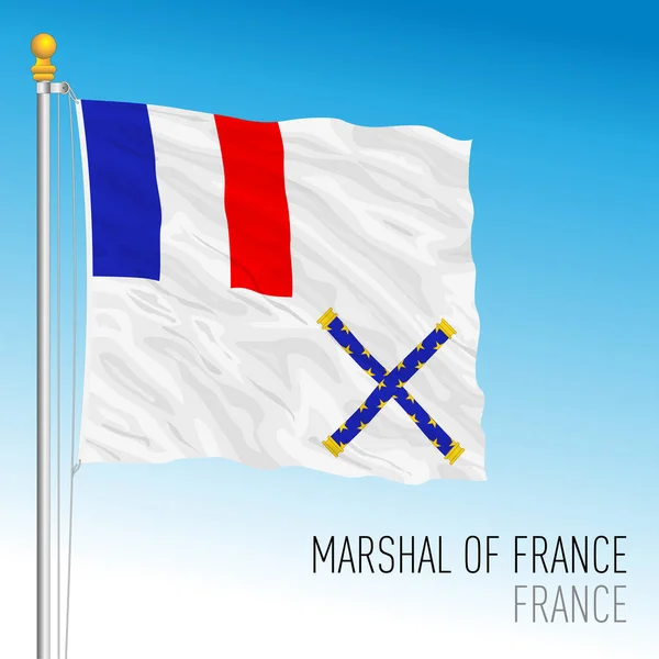Marskalk Frankrike Flagga Franska Republiken Vektor Illustration — Stock vektor
