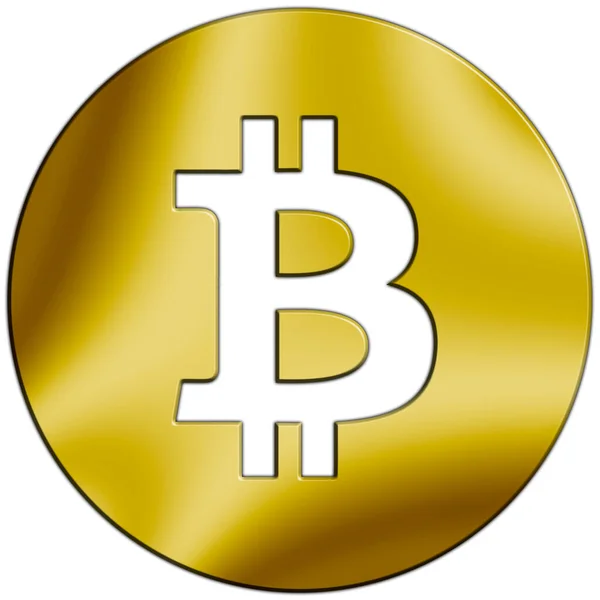 年2022 Bitcoin電子通貨記号 イラスト — ストック写真