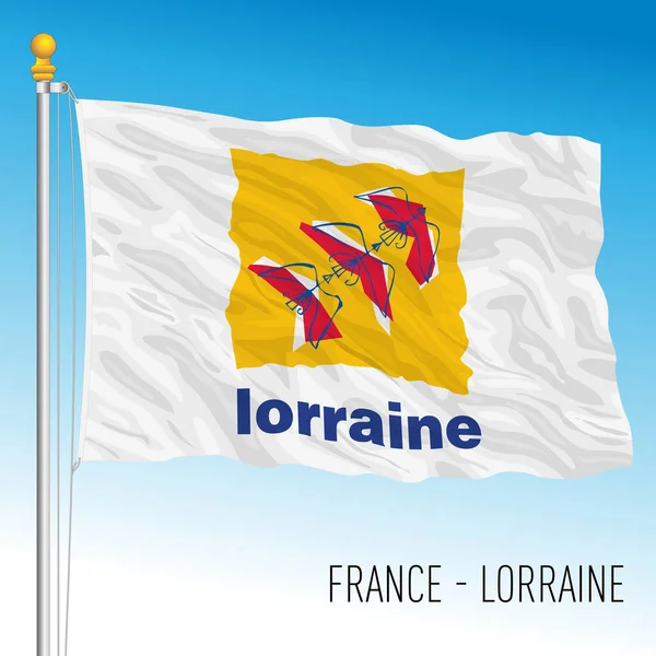 Lorraine Regional Flag France European Union Vector Illustration — 스톡 벡터