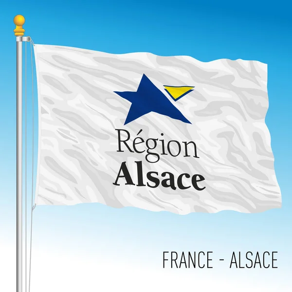 Alsacia Bandera Regional Francia Unión Europea Ilustración Vectorial — Vector de stock