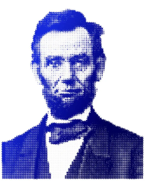 Abraham Lincoln Graphic Portrait Design Usa Vector Illustration — Stock Vector