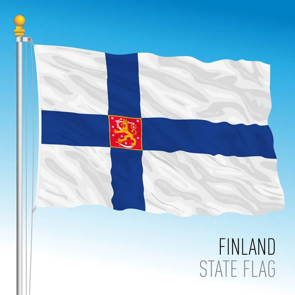 Finlande Drapeau Officiel État République Finlande Union Européenne Illustration Vectorielle — Image vectorielle