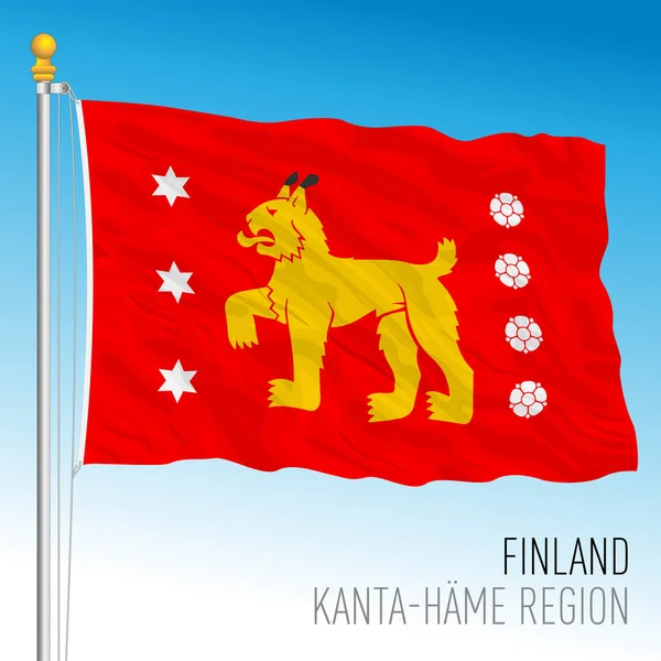 Kanta Hame Regional Flag Republic Finland Vector Illustration — Wektor stockowy