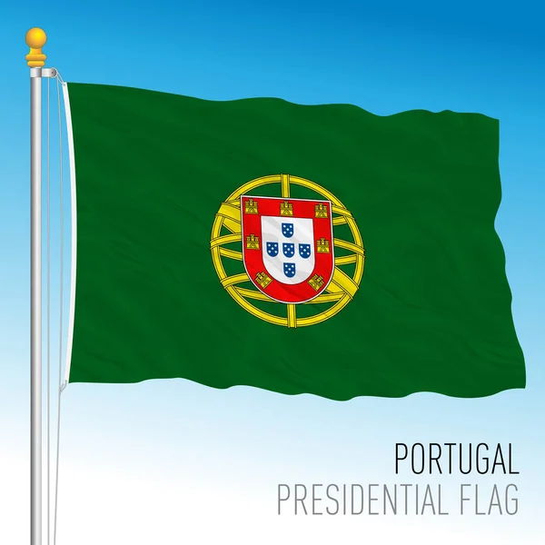 Portugal Präsidentenfahne Europäische Union Vektorillustration — Stockvektor
